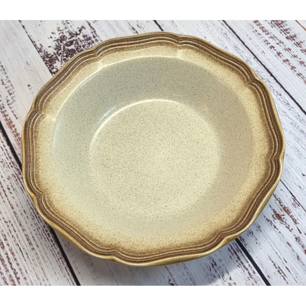 Mikasa Soup Bowl 9.25" Beige Excellent Whole Wheat E8000 Stoneware Japan